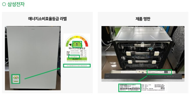라벨 및 명판 위치