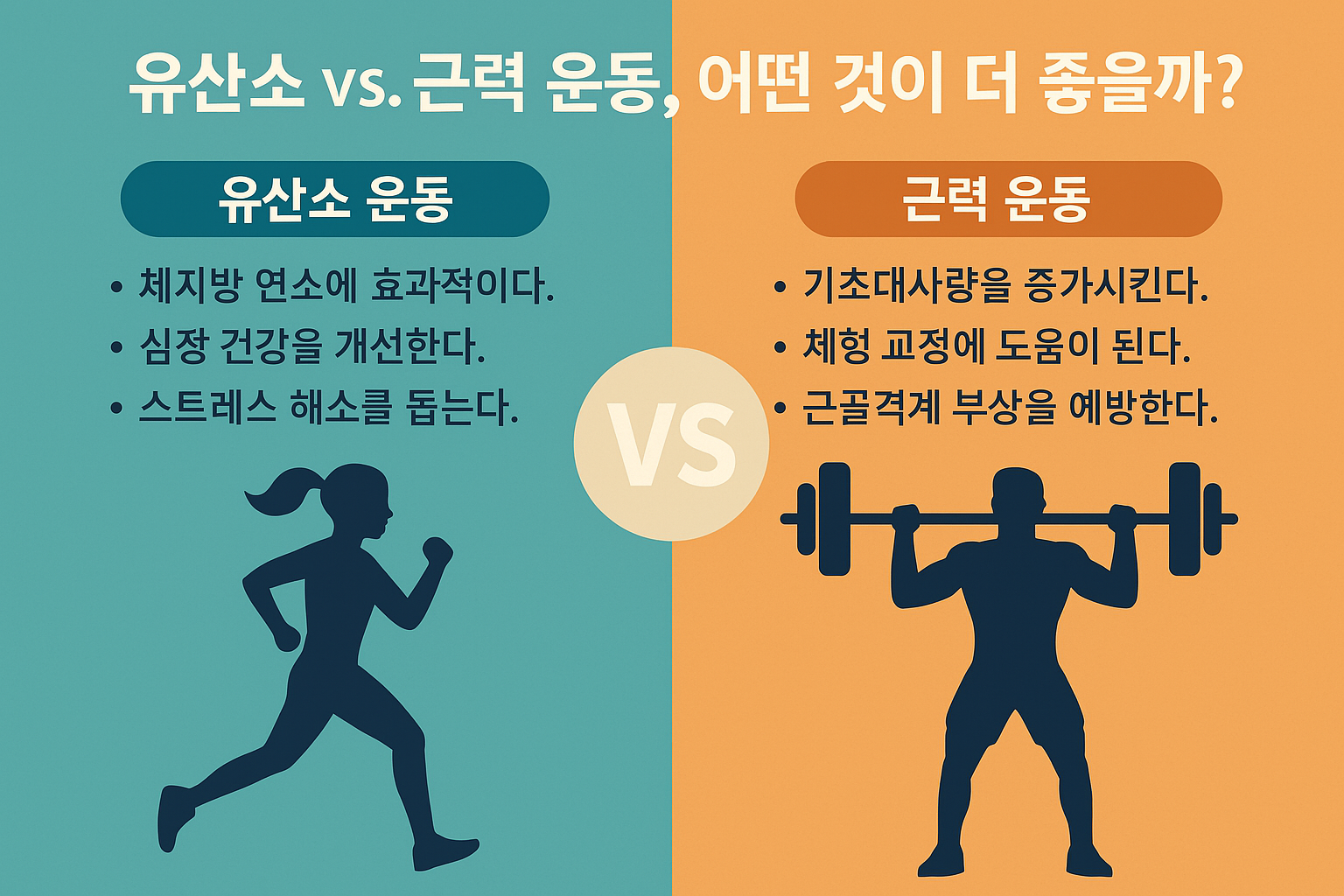 유산소 vs. 근력 운동, 어떤 것이 더 좋을까?