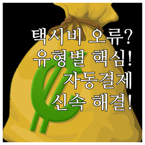 자동결제 실패 해결법: 택시비 결제 ..