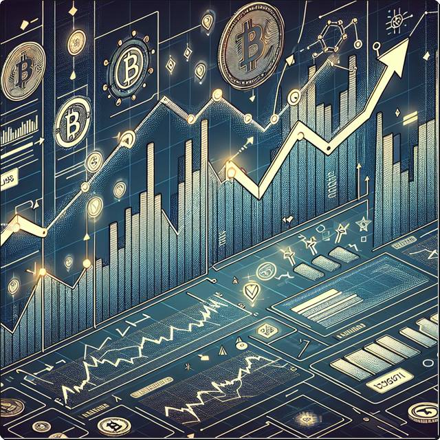 암호화폐의 가격 변동을 설명하는 차트