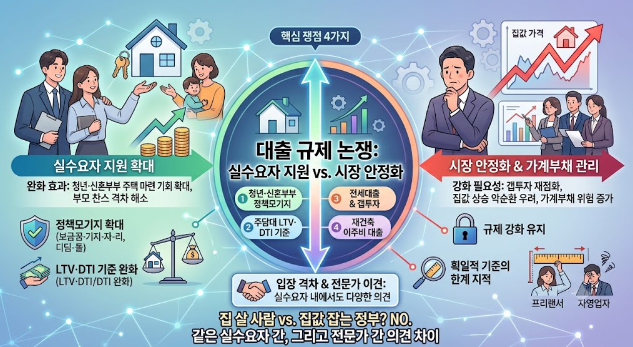 실수용자 전세 대출(대출 규제, 가계부채, 관리부담금)