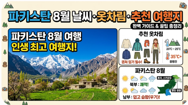 파키스탄 8월 날씨 옷차림 추천 여행지