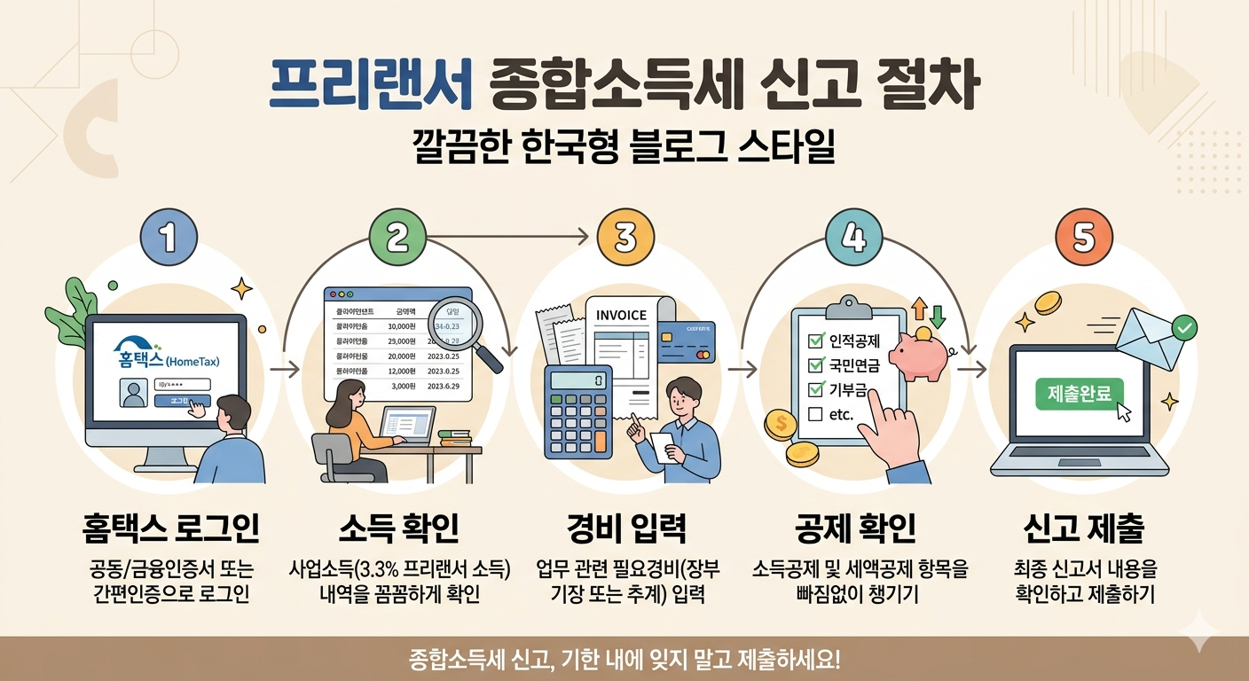 프리랜서 종합소득세 신고 절차