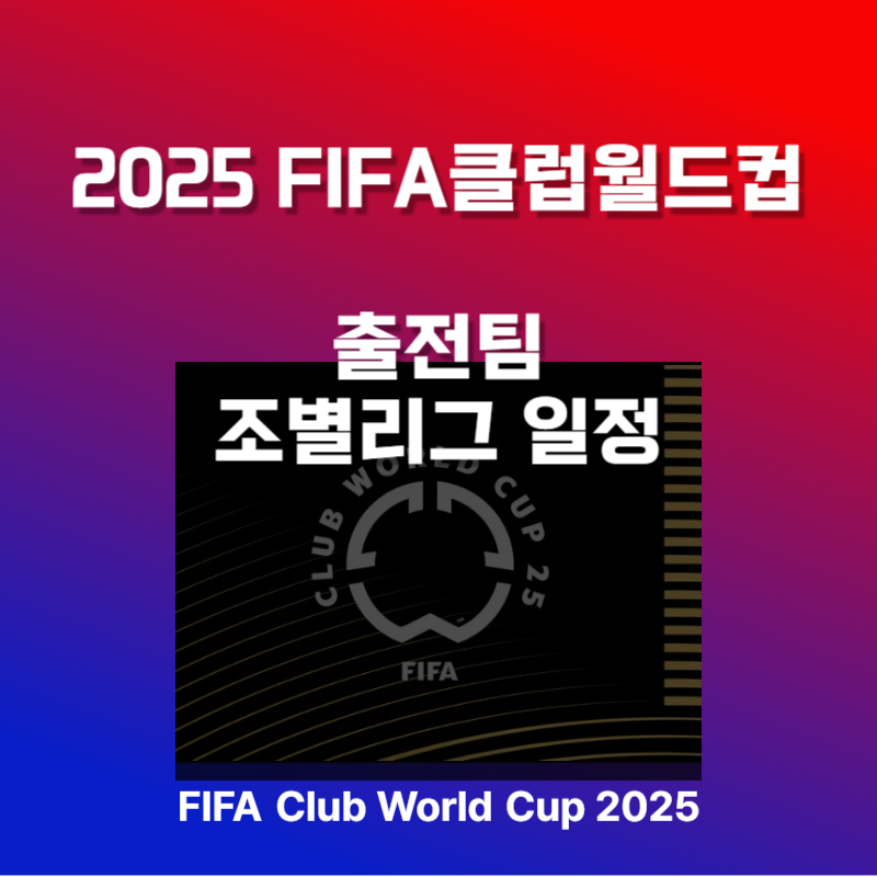 2025 FIFA Club World cup 조별팀 및 일정