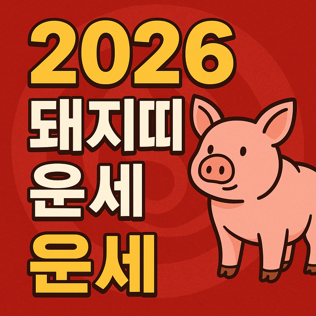2026년 돼지띠 운세 - 사진