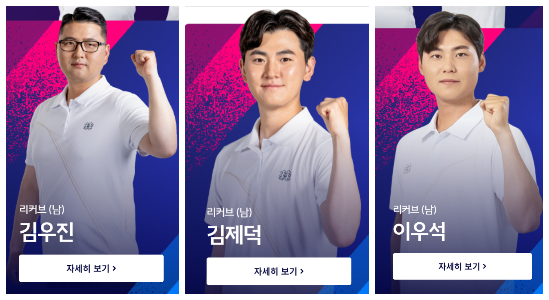 양궁 선수 김우진, 이우석, 김제덕, 임시현, 전훈영, 남수현 인스타 바로가기