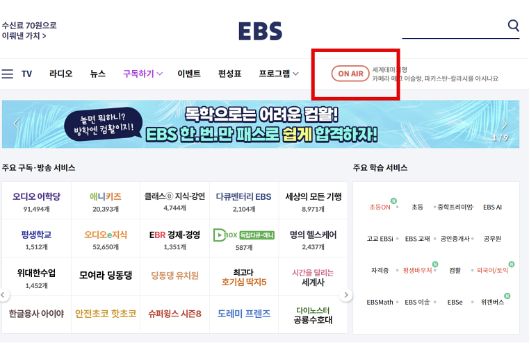 실시간 TV보기