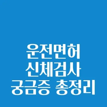 운전면허 신체검사 지정병원 목록 살펴보기 모음_17