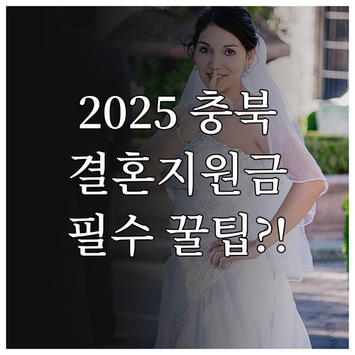 2025 충북 결혼지원금 신청 절차 ..