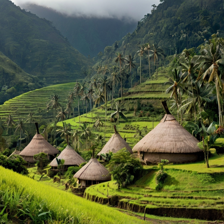 플로레스 볼거리 와에 레보 마을 이미지