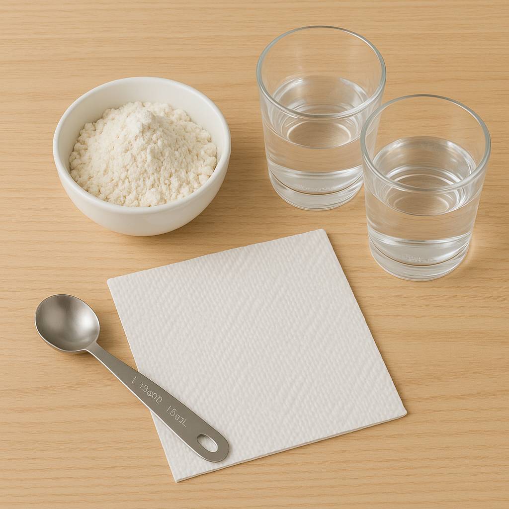 밀가루는 물기를 빠르게 많이 흡수하지만, 이후 처리까지 고려해야 하는 재료였다.