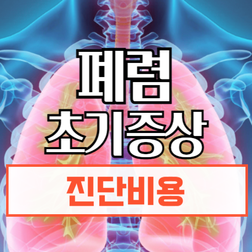 폐렴초기증상_진단비용