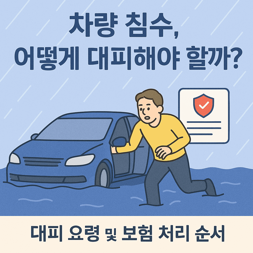 차량 침수 대피 요령과 보험 처리