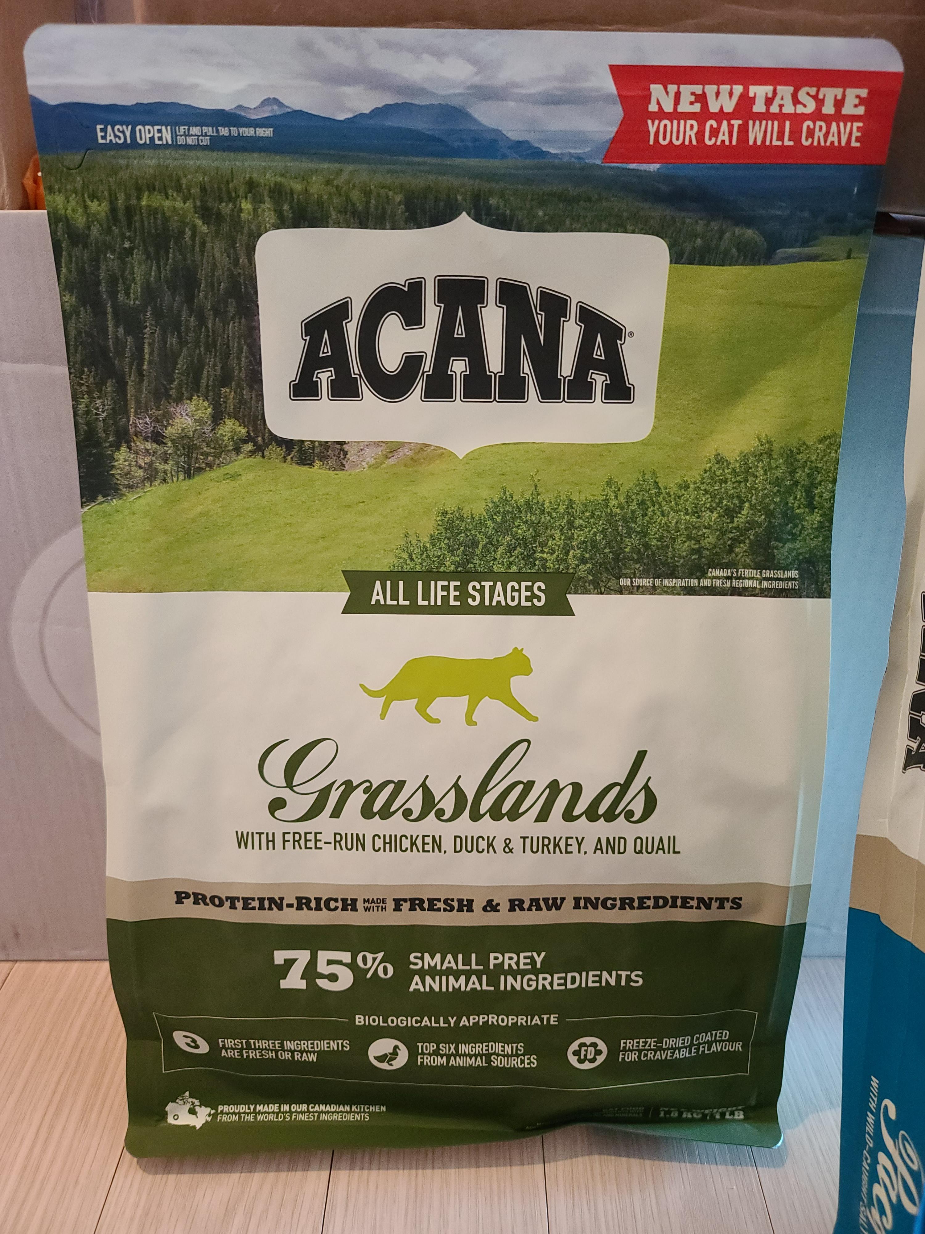 아카나 그래스랜드 캣. 고양이들에게 새로운 사료를 테스트해봤다.