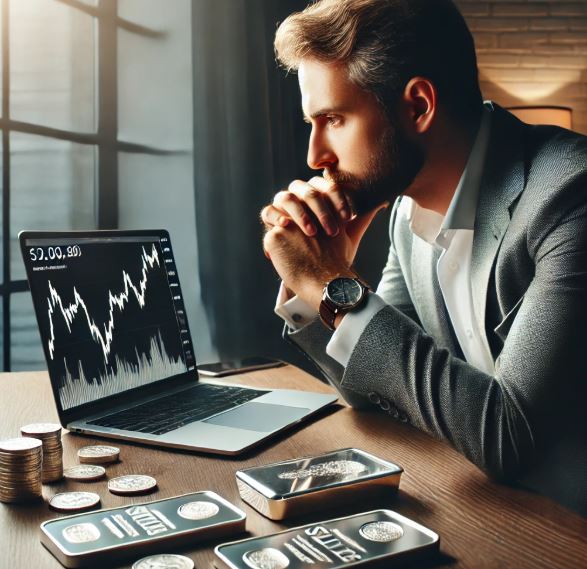 은 투자를 고민하는 투자자의 모습 이미지