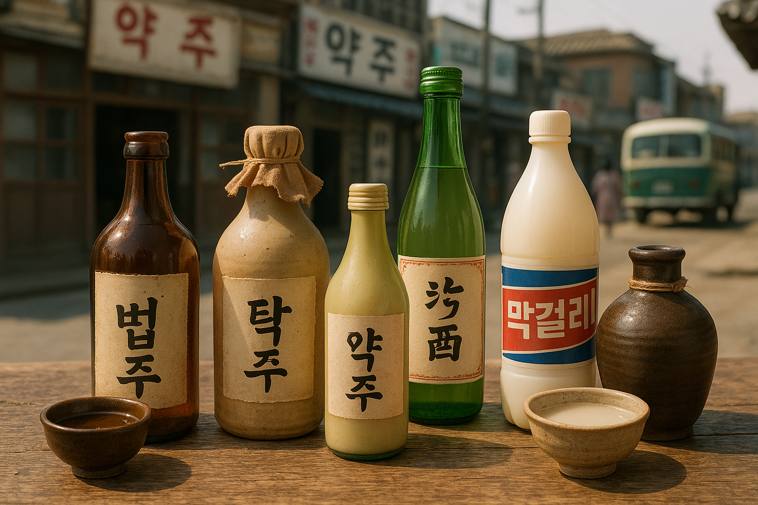 한국 전통주 다섯 종