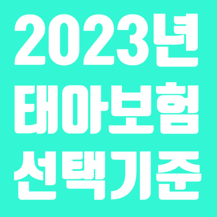 2023년 태아보험 선택기준