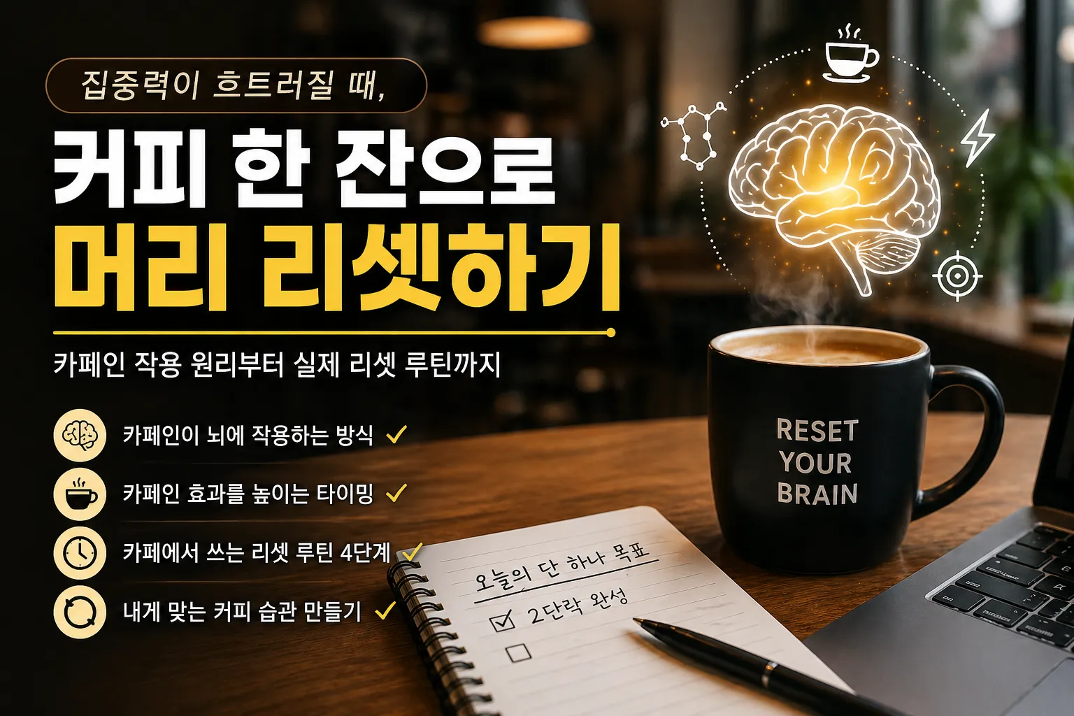 커피와 브레인 리셋 (카페인 작용, 리셋 루틴)