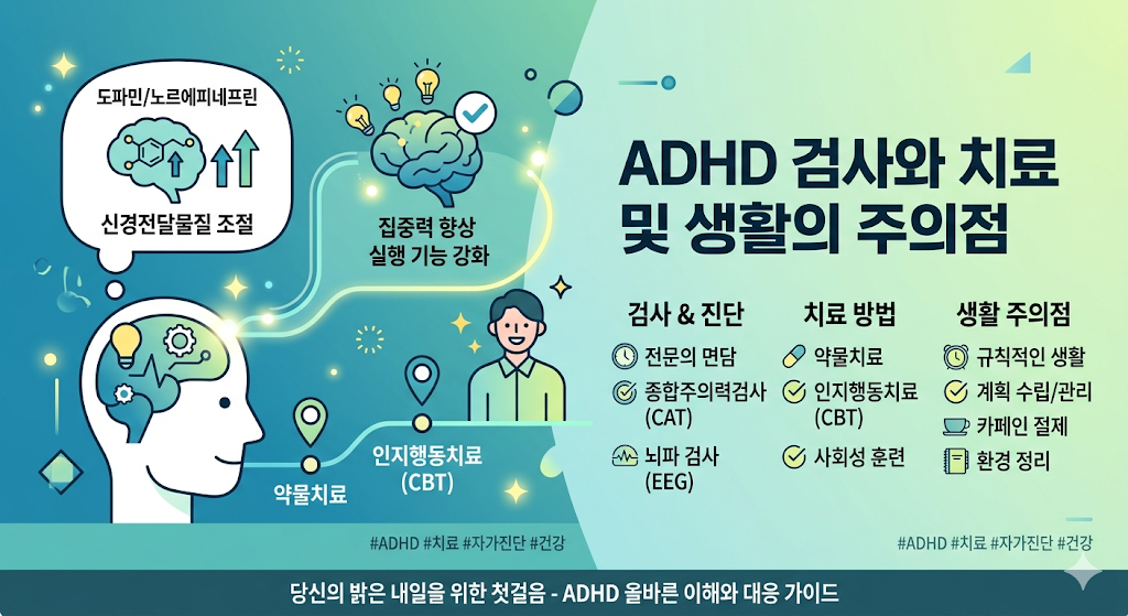 ADHD검사와 치료 및 생활의 주의점
