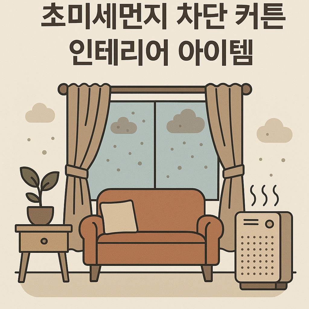 초미세먼지 차단 커튼과 인테리어 아이템