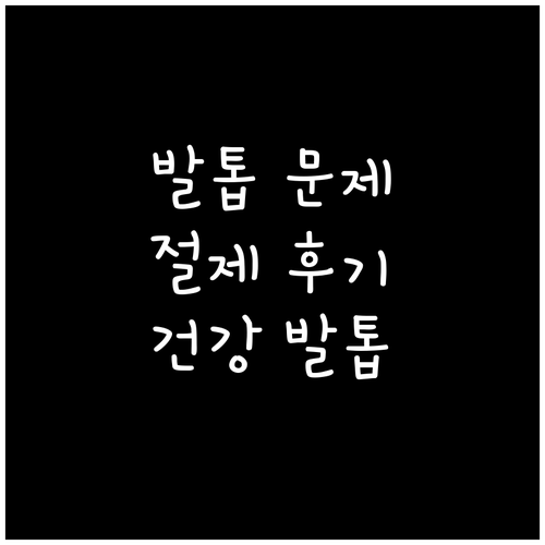 발톱 문제 해결! 병원 발톱 절제, 