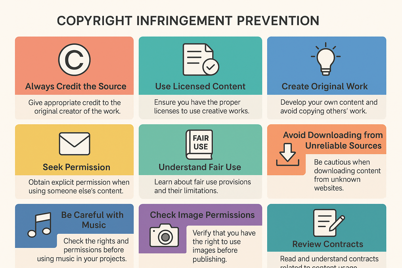 저작권 침해 예방 방법