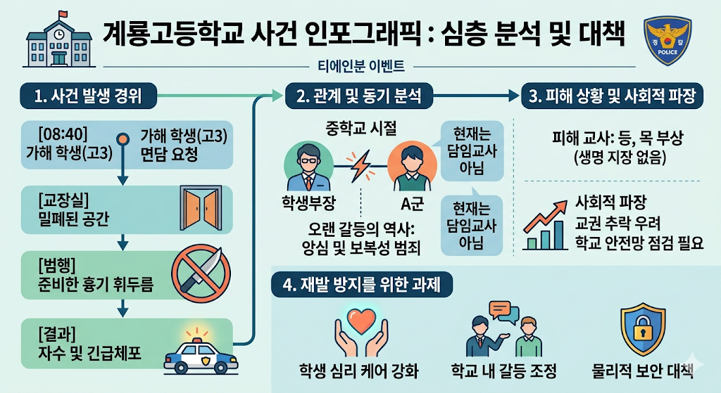 계룡고등학교 학생 교사 흉기 피습