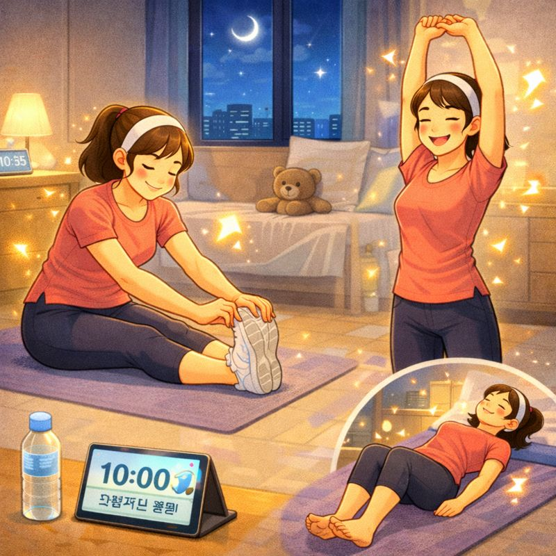 잠들기 전 몸 풀기 홈트 루틴