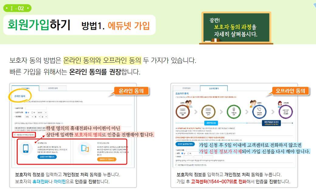 보호자 동의 방법