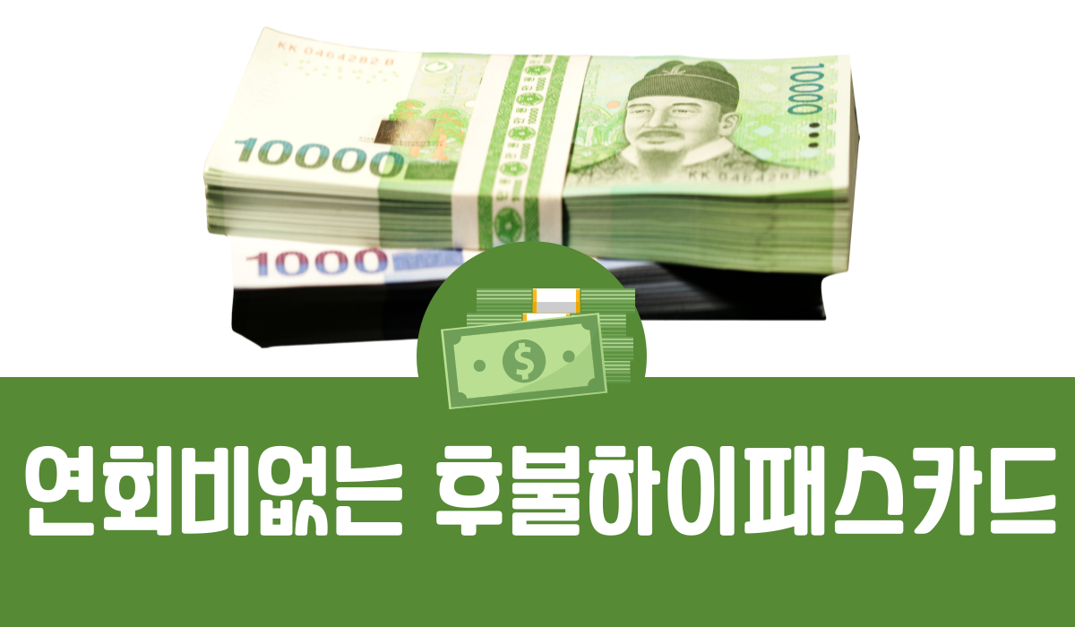 연회비없는 후불하이패스카드