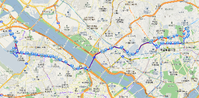 601번버스 노선도