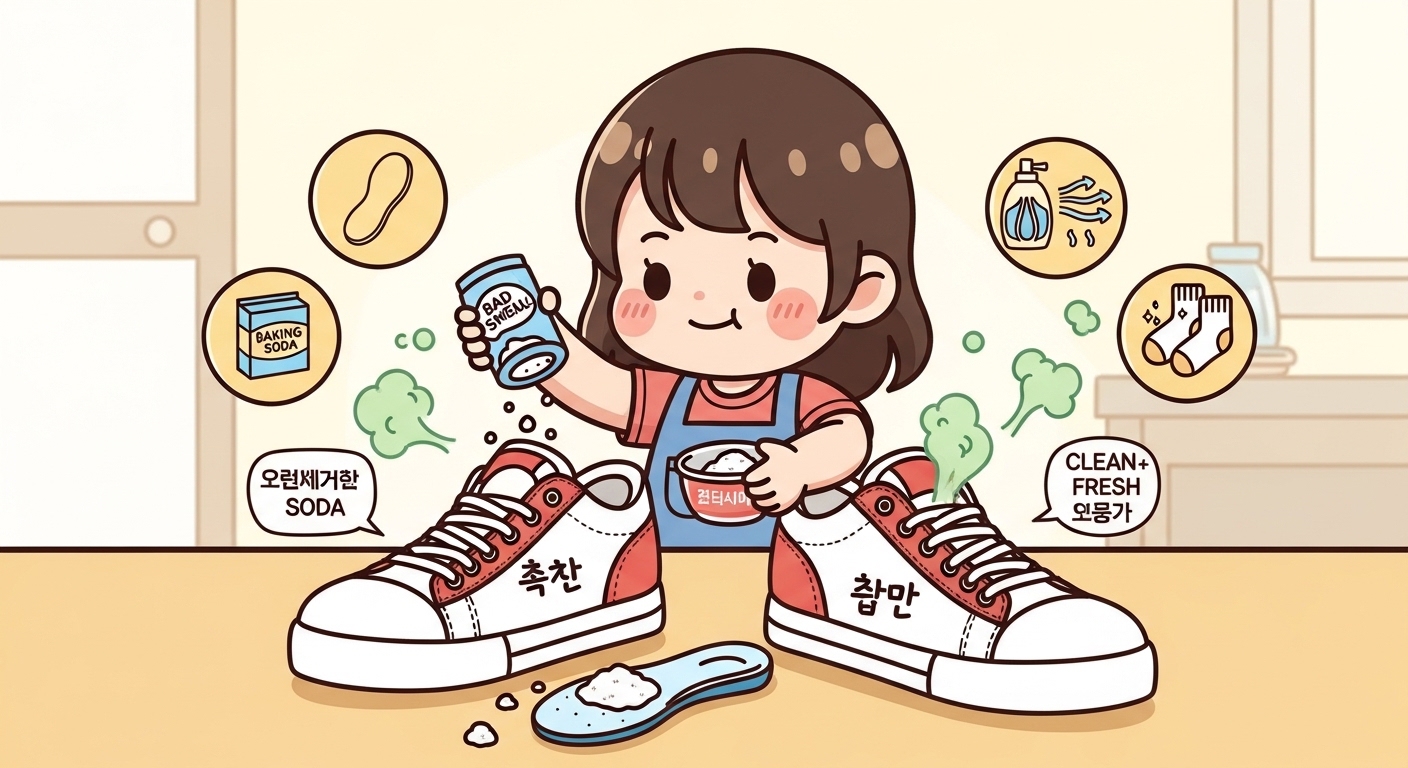 운동화 냄새 제거법과 원인