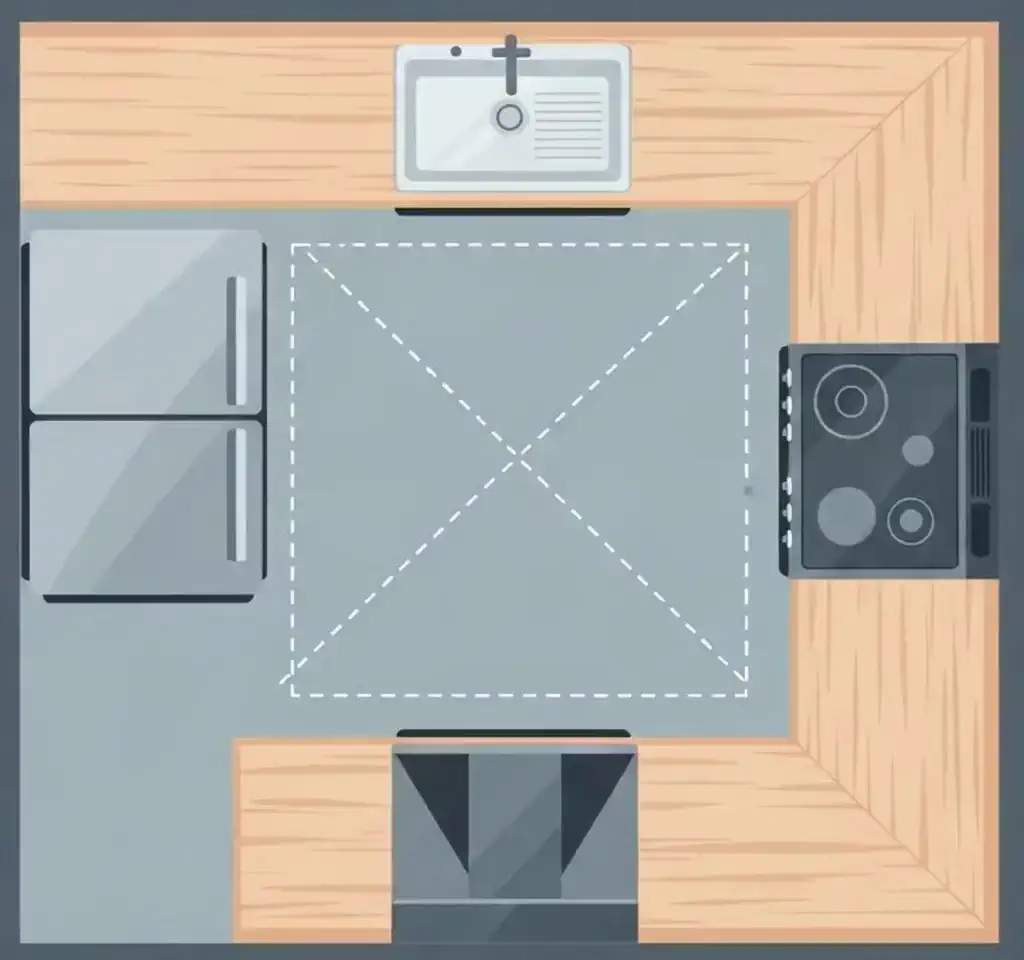 주방 삼각 동선 배치