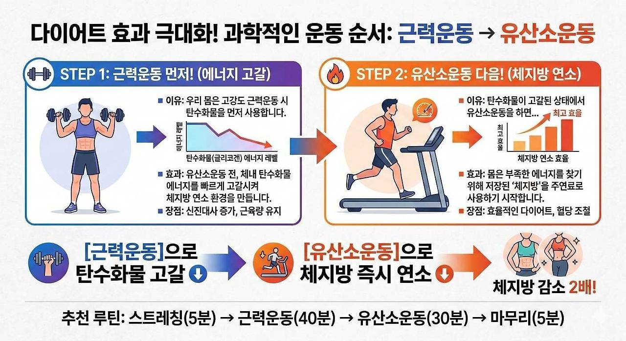 근손실 없이 지방만 태우는 커팅 식단 가이드 유산소운동