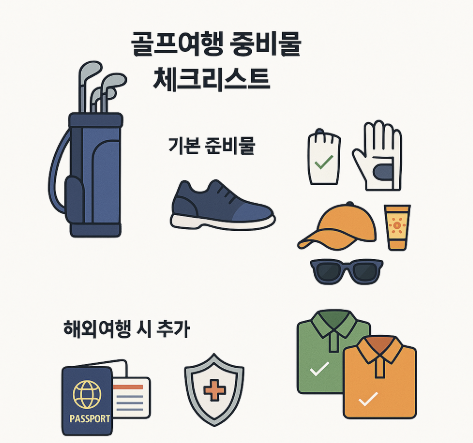 골프여행 준비물 사진