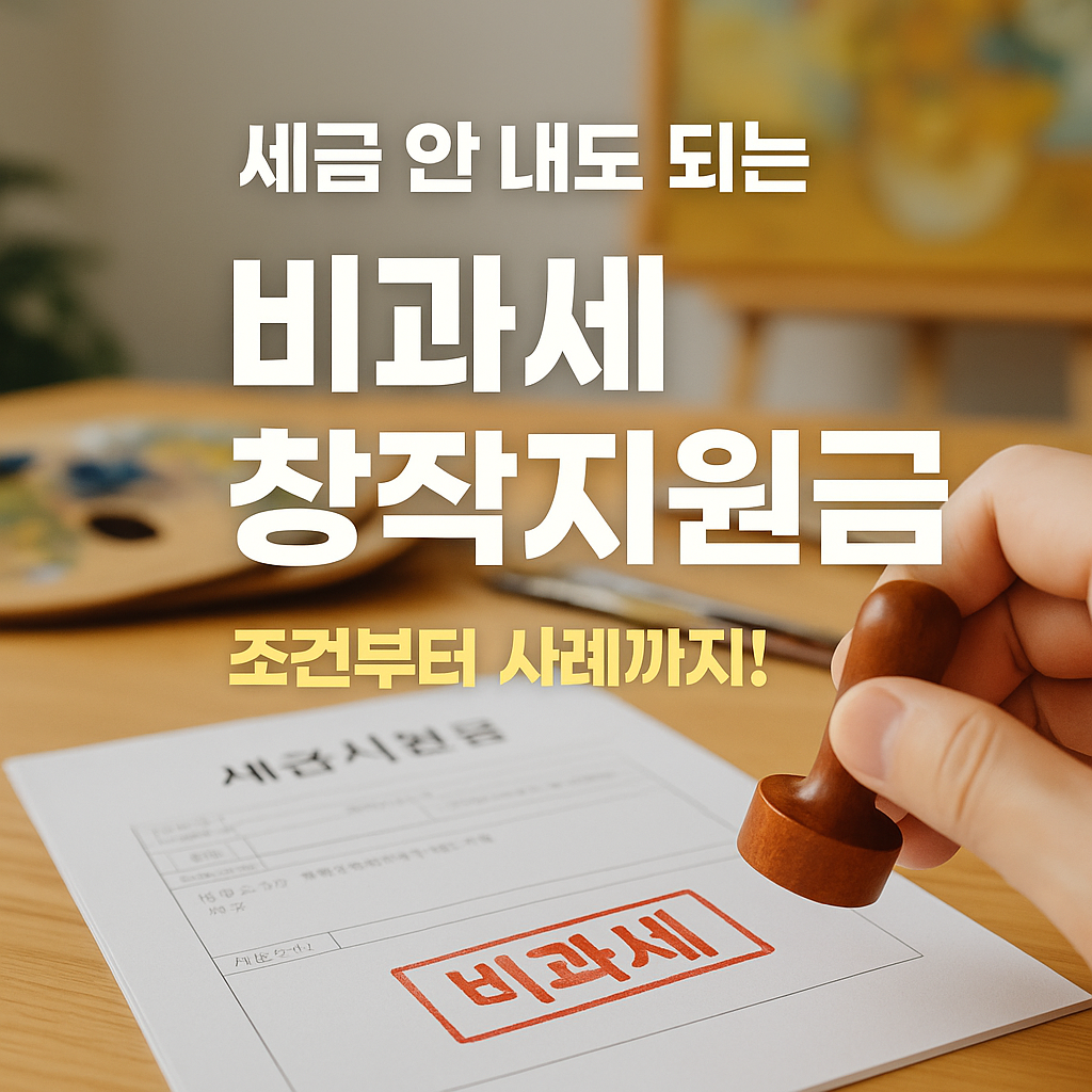 [4편] 비과세 가능한 예술인 창작지원금 사례