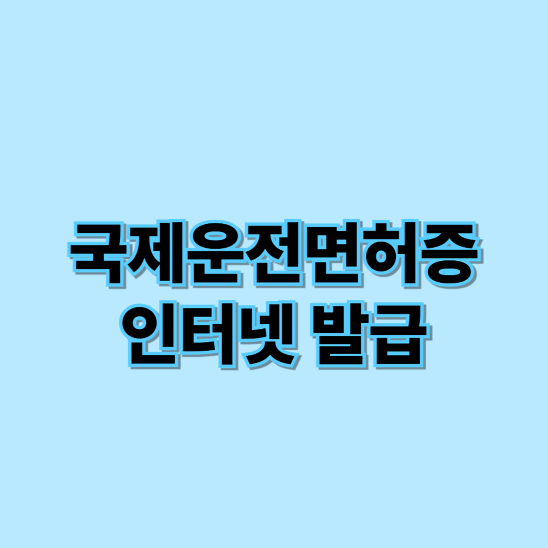 국제운전면허증 인터넷 발급
