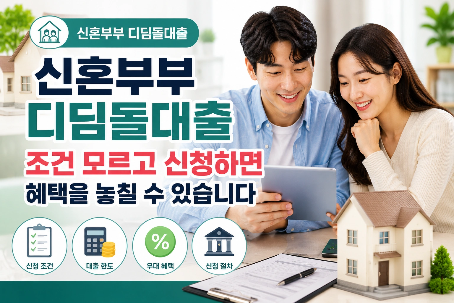 신혼부부 디딤돌대출 조건 모르고 신청하면 혜택을 놓칠 수 있습니다