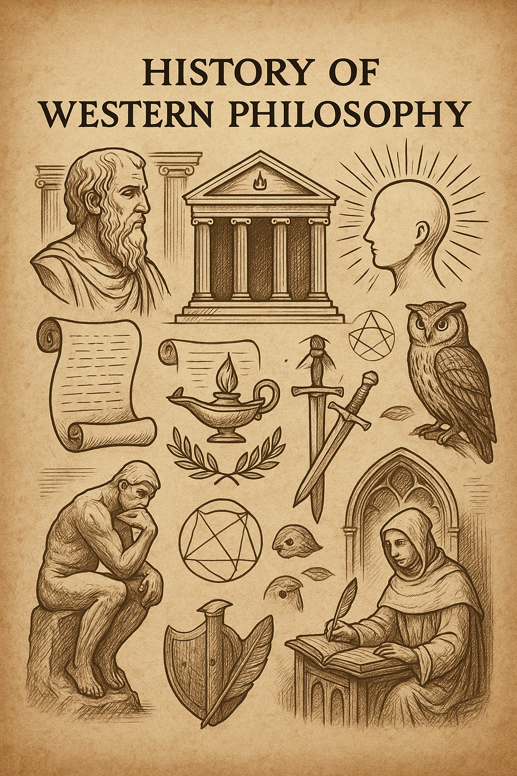 서양 철학사 주요 사건과 관련된 이미지