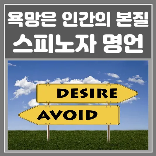 스피노자 명언-욕망은 인간의 본질이다