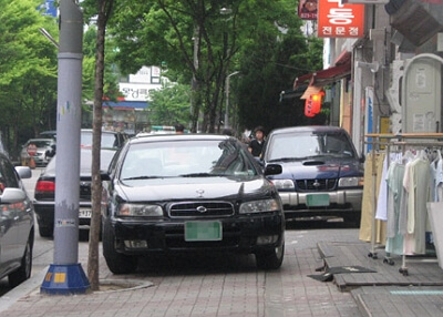 인도 불법주차 신고하는 방법