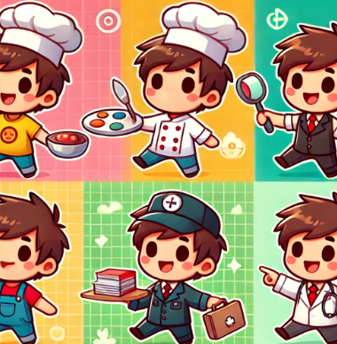 다양한 직업 체험하는 모습