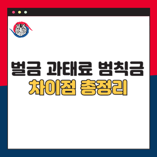 교통 위반 벌금과 과태료 차이, 범칙금까지 한눈에 알아보기