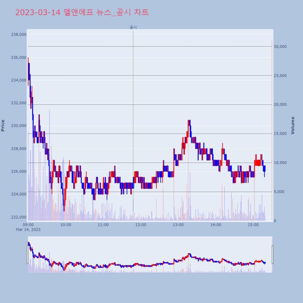 엘앤에프_뉴스공시차트