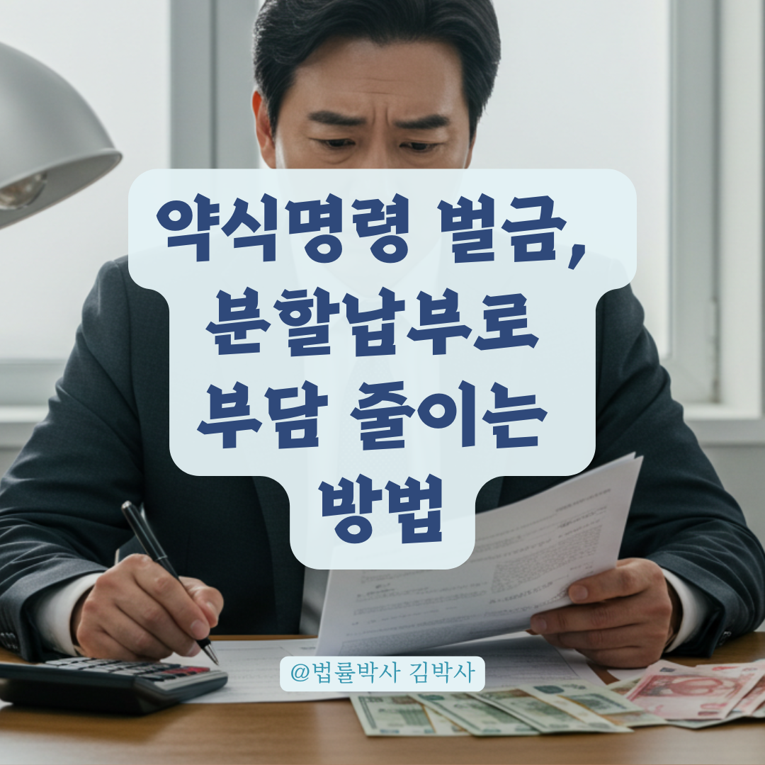 벌금 부담 줄이는 분할납부 전략, 약식명령 받은 사람이라면 필독!