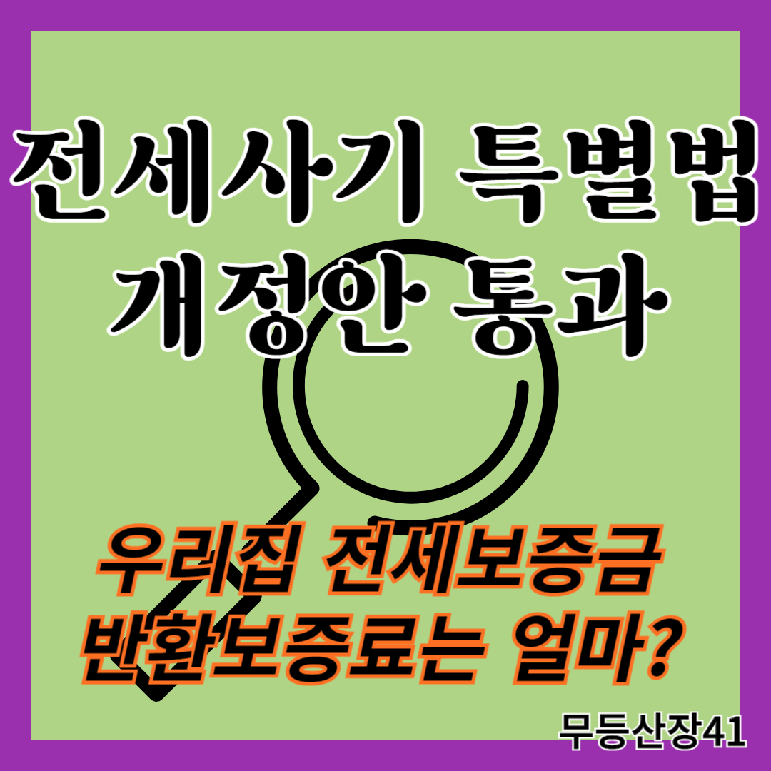 전세사기 특별법 개정안 통과