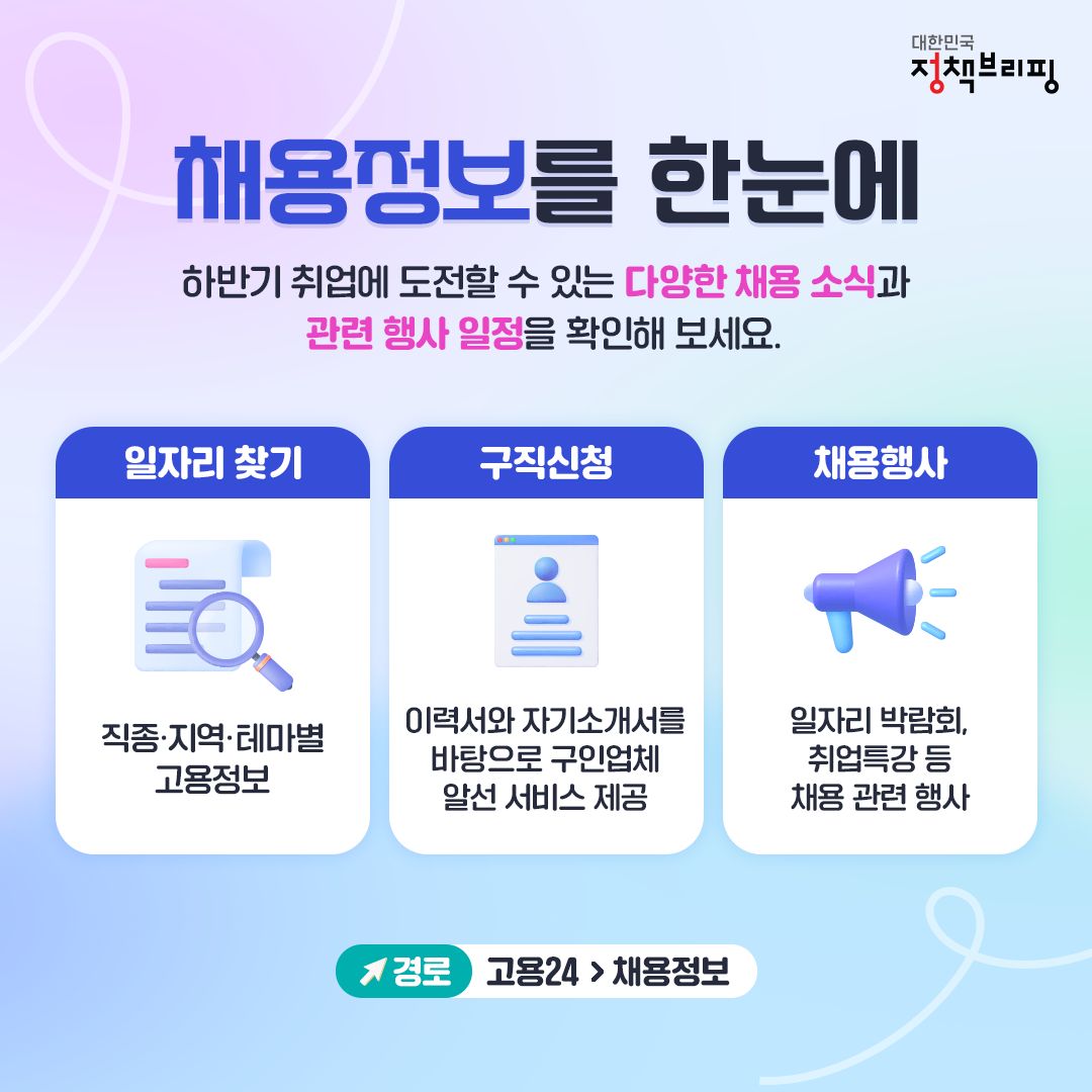 고용24 누리집 채용정보