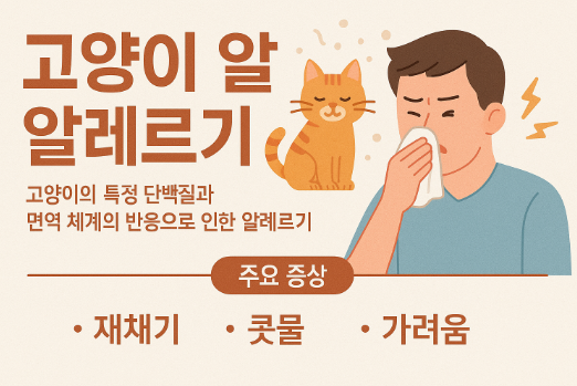 고양이 털 알레르기 관련 사진