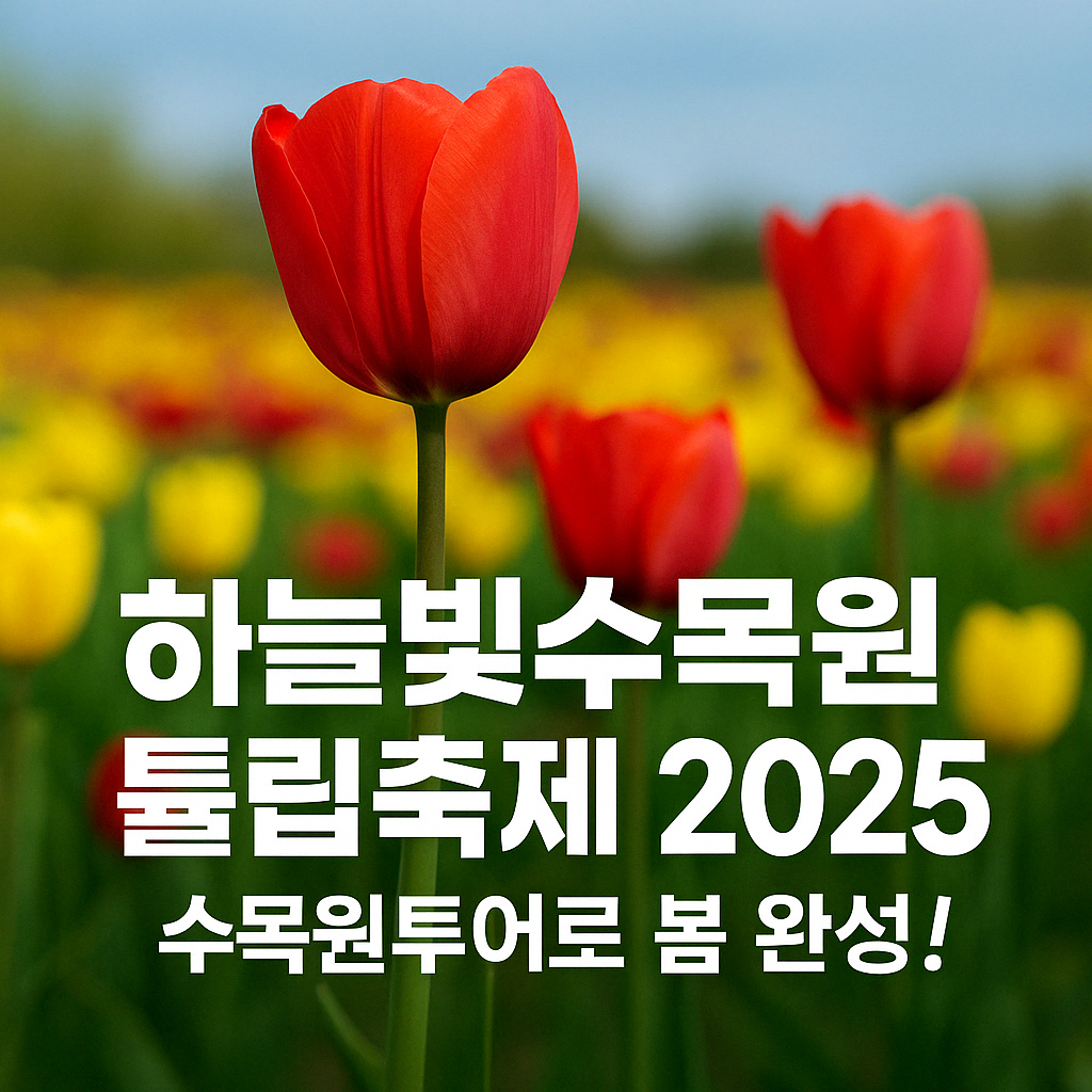 하늘빛 수목정원 튤립축제 2025; 수목원투어로 봄 완성! 썸네일 이미지