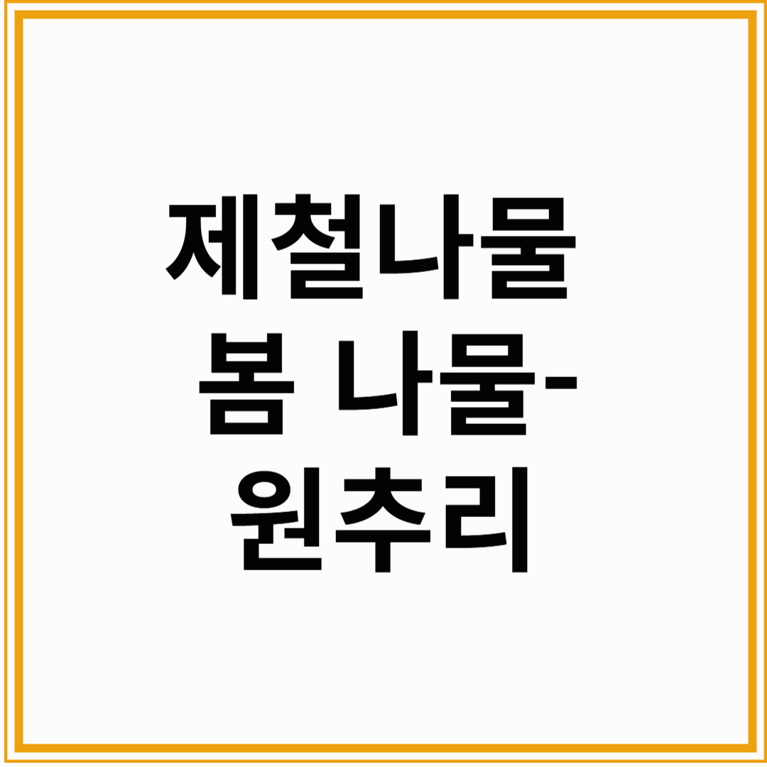 제철요리- 봄나물 원추리의 효능과 다이어트효과